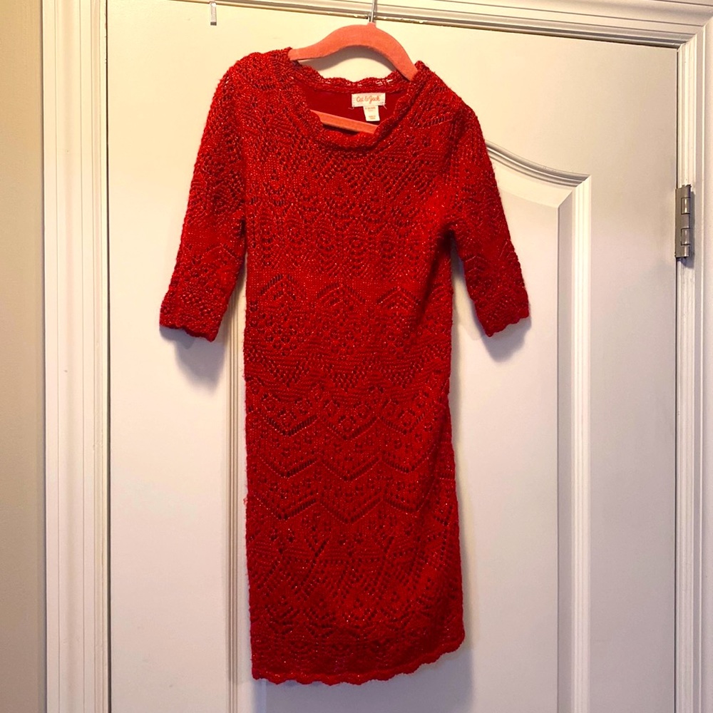 Shimmer Red dress 6X